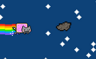 Nyan Cat Meteor Flight
